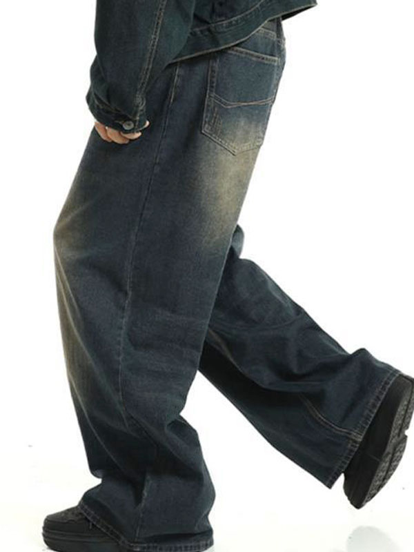 Lose Jeans für Herren in Vintage-Waschung im Distressed-Look-2