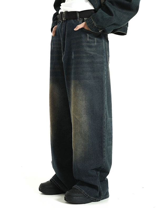 Lose Jeans für Herren in Vintage-Waschung im Distressed-Look-1