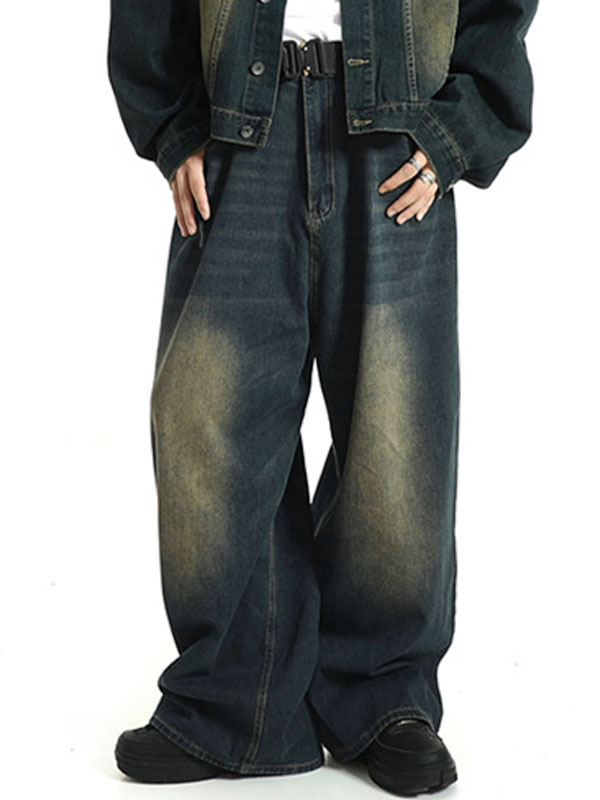 Lose Jeans für Herren in Vintage-Waschung im Distressed-Look-4