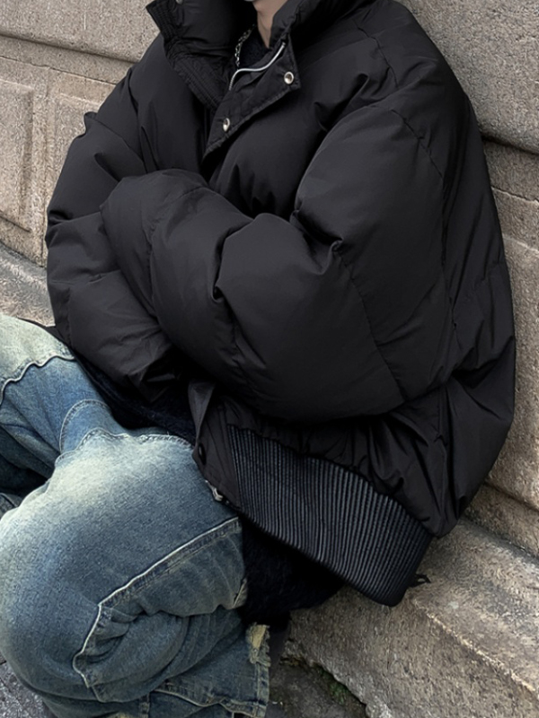 Herren-Jacke mit Reißverschluss und festem Kragen-3