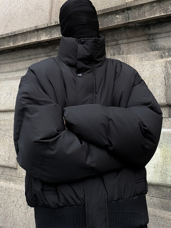 Herren-Jacke mit Reißverschluss und festem Kragen-4