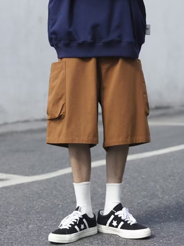 Dünne Herren-Shorts mit großen Taschen-3