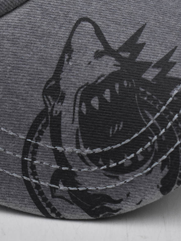 Verwaschene Baseballkappe mit Buchstabenstickerei im Distressed-Look-1
