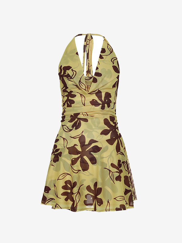 Mini-Wickelkleid mit Blumenmuster-3