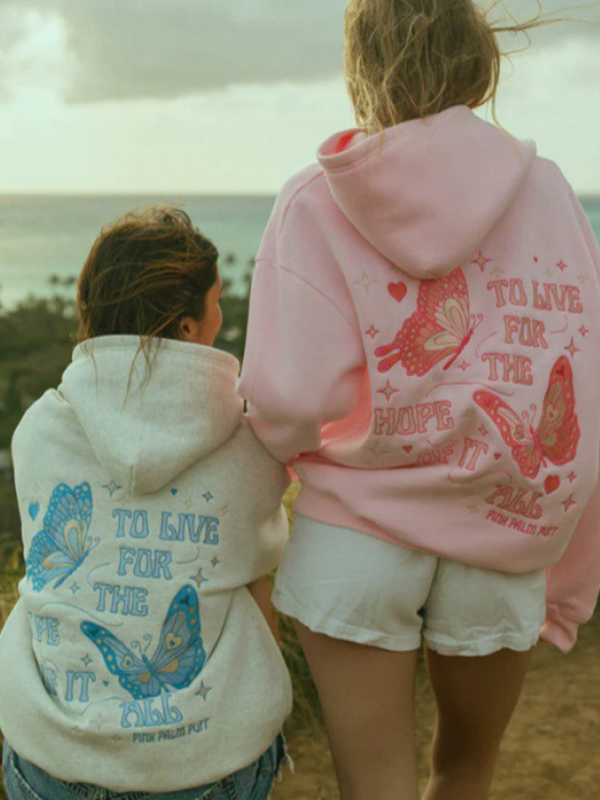 Sweatshirt mit Schmetterlings-Stickerei-1
