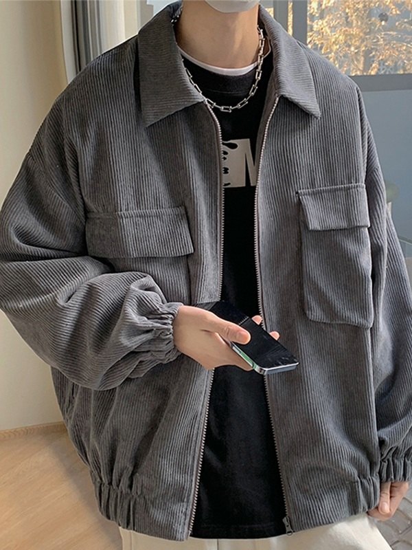 Cordjacke mit Reißverschluss für Herren-2