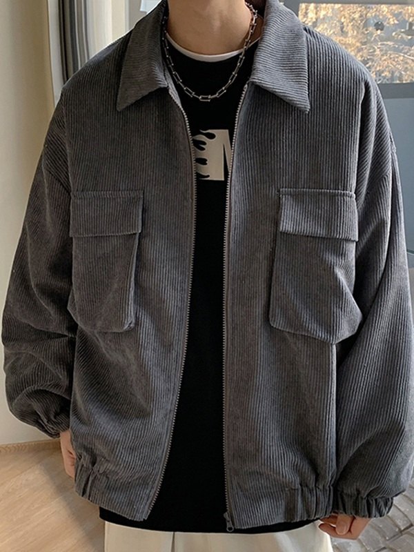 Cordjacke mit Reißverschluss für Herren-1