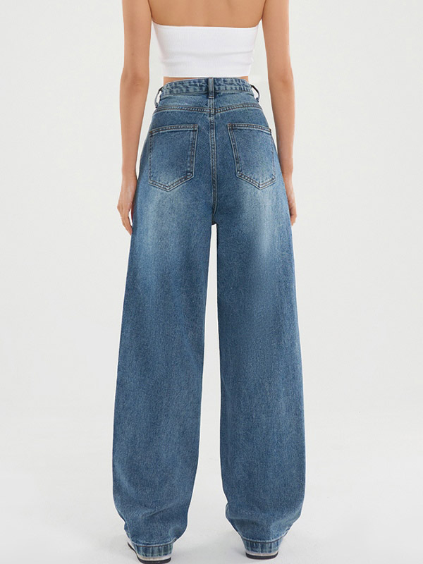 Dunkel verwaschene Vintage Baggy Boyfriendjeans-6
