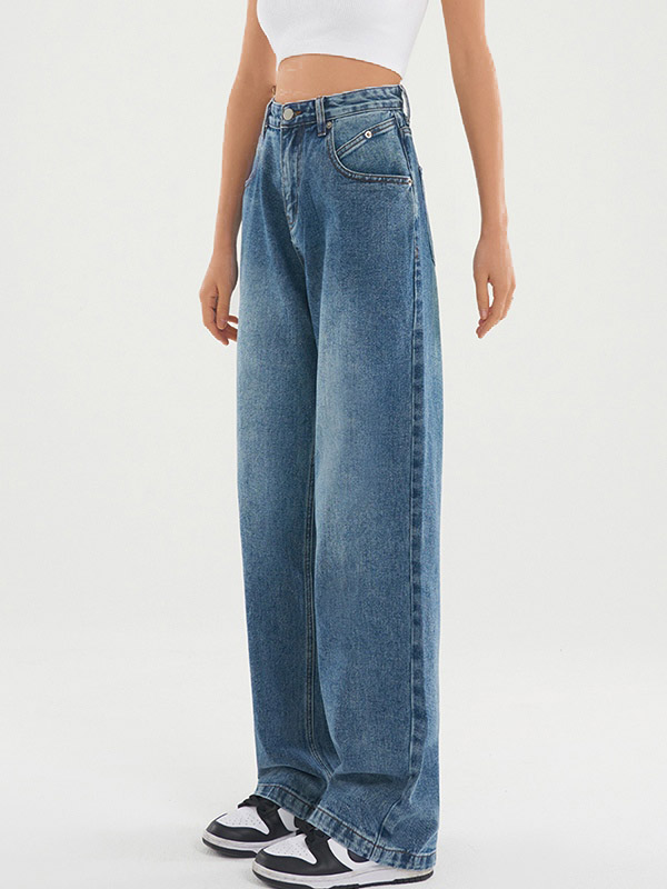 Dunkel verwaschene Vintage Baggy Boyfriendjeans-2
