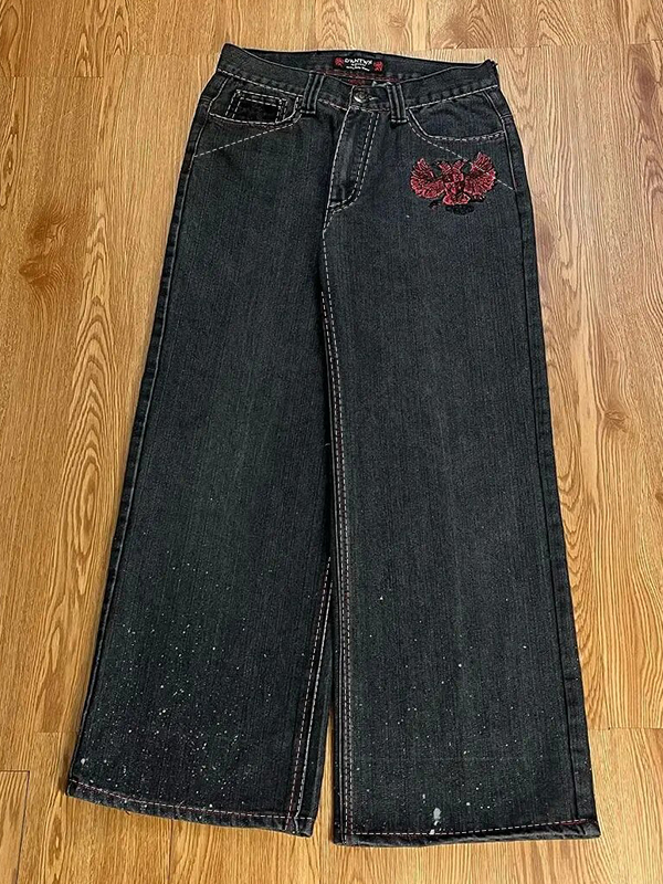 Amerikanische Retro Hiphop Boyfriend Jeans-3