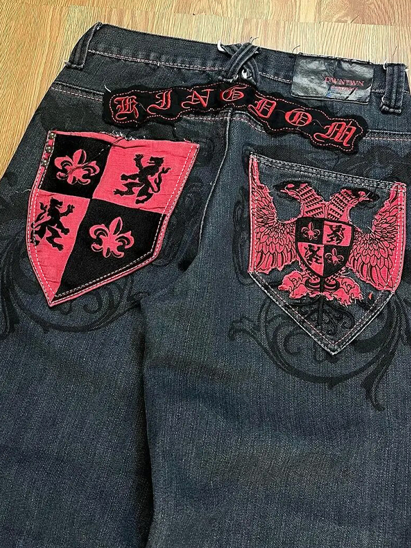 Amerikanische Retro Hiphop Boyfriend Jeans-1