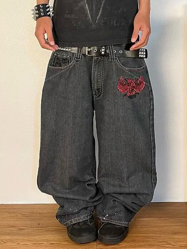 Amerikanische Retro Hiphop Boyfriend Jeans-2