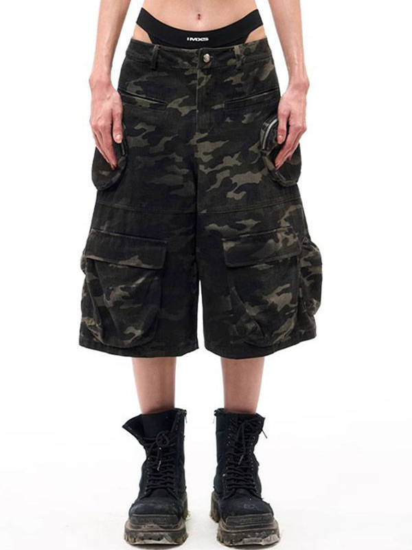 Designer-Jeansshorts mit mehreren Taschen-2