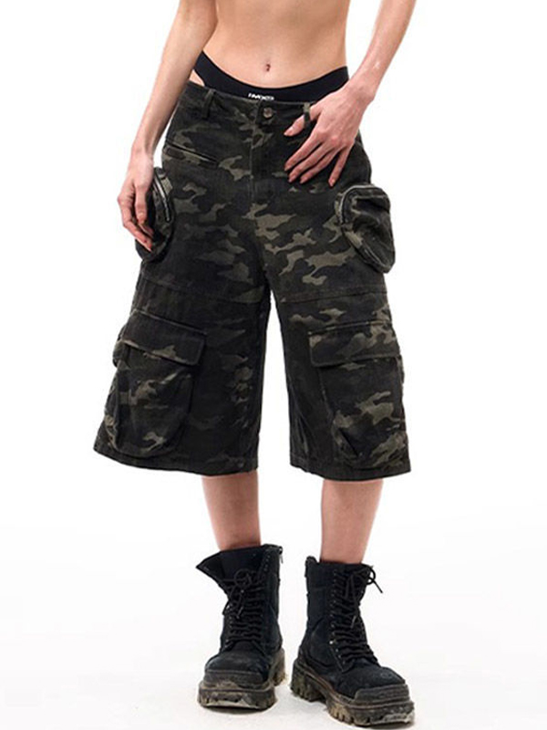 Designer-Jeansshorts mit mehreren Taschen-4