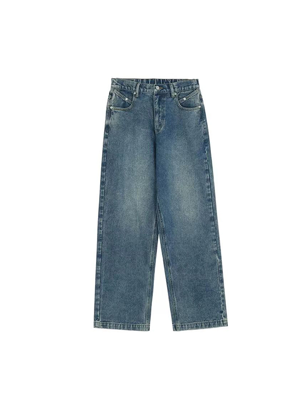 Vintage Blaue Lockere Boyfriend Jeans-5