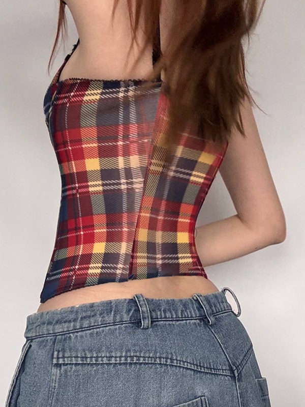Camisole-Top mit Patchwork-Muster und Spitze im Vintage-Stil-1