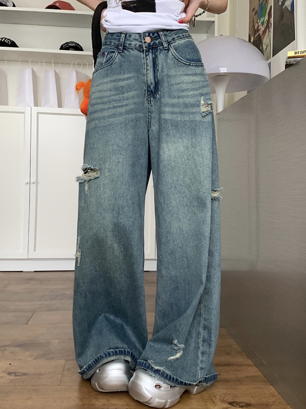 Lockere zerrissene Street-Hip-Hop-Jeans-3