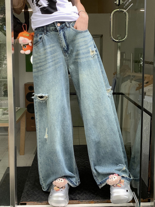 Lockere zerrissene Street-Hip-Hop-Jeans-2