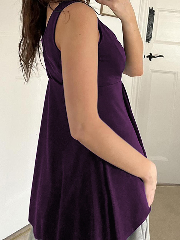Busty Rüschen-Tanktop mit V-Ausschnitt-3
