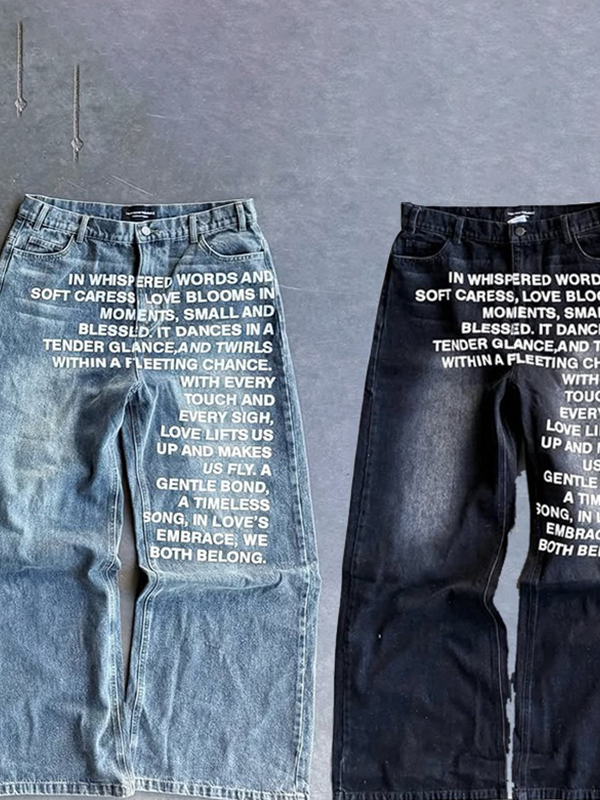 Amerikanische Retro-Hip-Hop-Boyfriendjeans-1