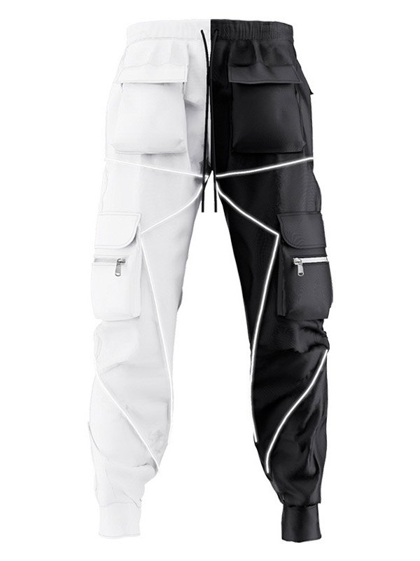 Zweifarbige Cargohose für Herren-1