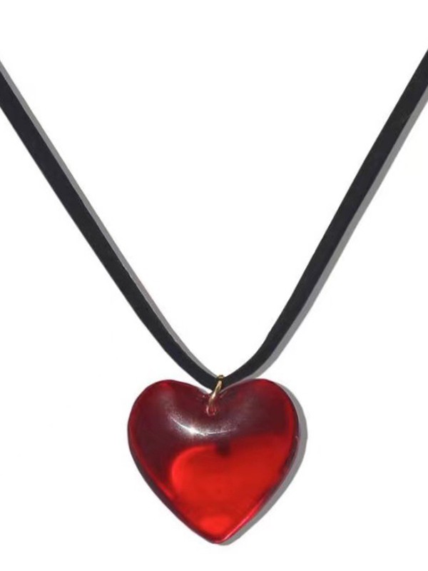 Stein-Herz-Charme-Halskette-1