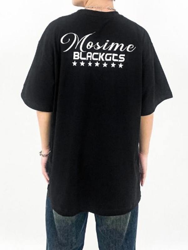 Übergroßes Kurzarm-T-Shirt für Herren mit Sternenmuster-1