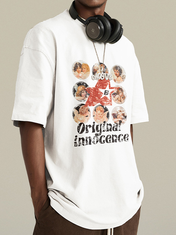 Übergroßes kurzärmliges T-Shirt für Herren-1