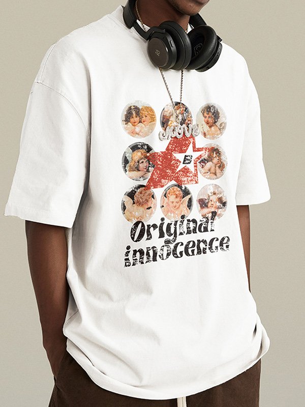 Übergroßes kurzärmliges T-Shirt für Herren-2