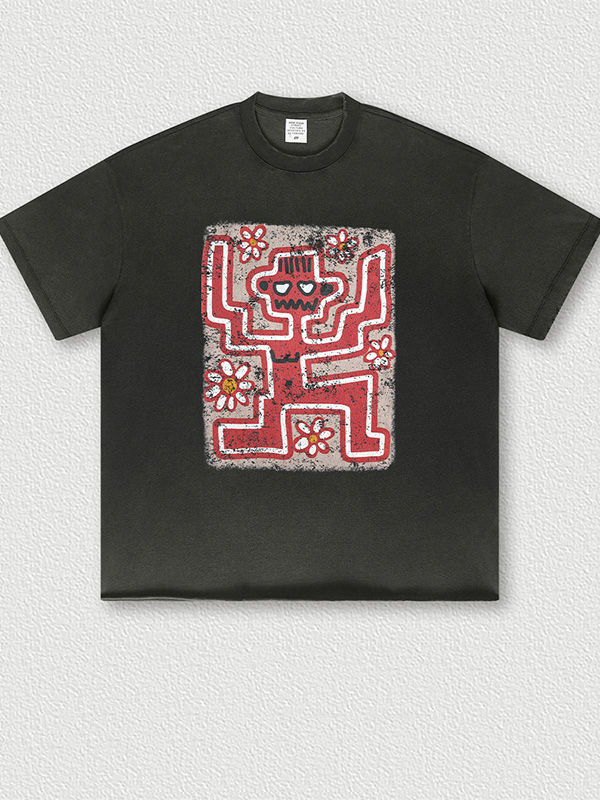 Trendy Oversized Kurzarm-T-Shirt für Herren-3