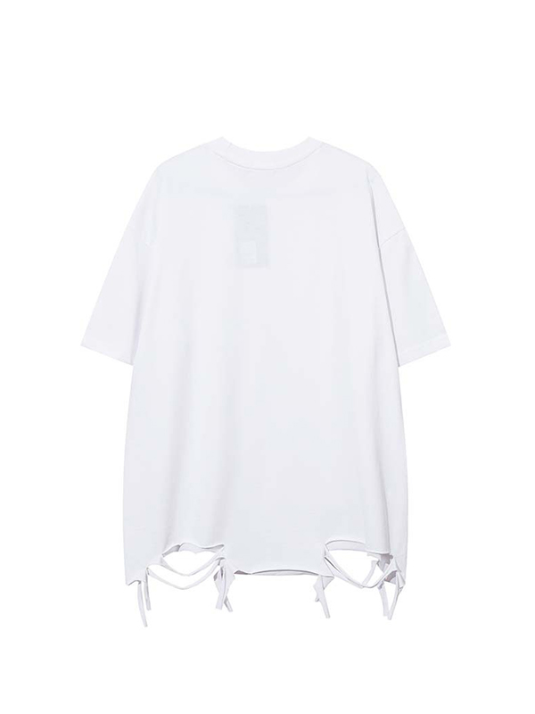 Unregelmäßiges, übergroßes Kurzarm-T-Shirt für Herren-1