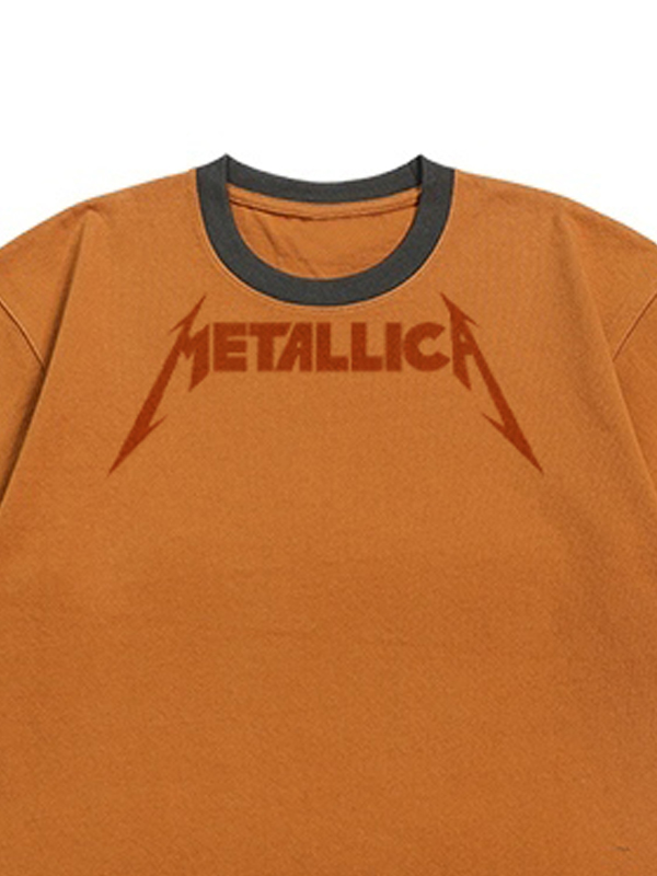 Übergroßes kurzärmliges T-Shirt mit Buchstaben-Print für Herren-1