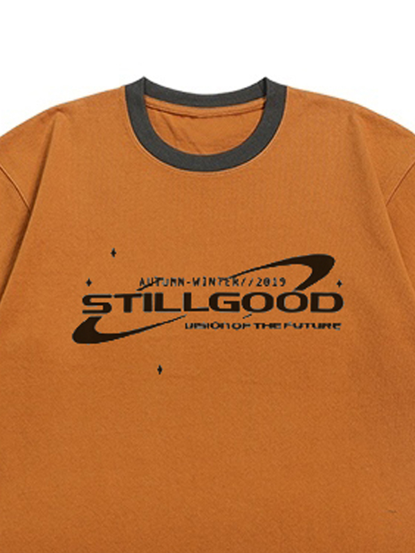 Übergroßes, kurzärmliges T-Shirt mit Street-Print für Herren-1