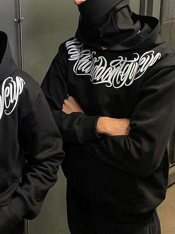 Übergroßer Hoodie mit Grafik für Herren-1