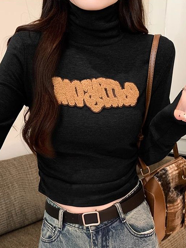 Langärmliges T-Shirt mit Buchstaben-1