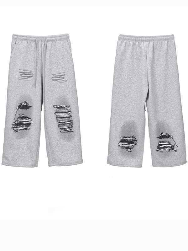 Street Offset – Jogginghose mit zerrissenem Muster-5