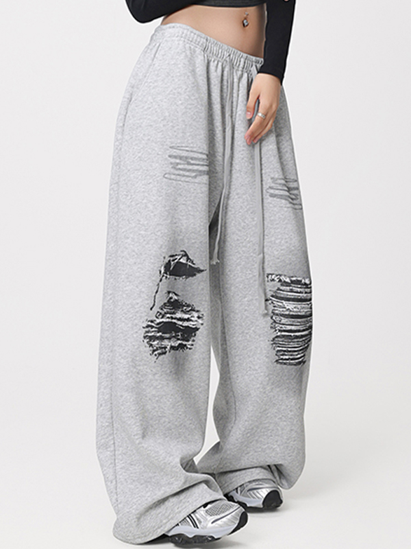 Street Offset – Jogginghose mit zerrissenem Muster-4