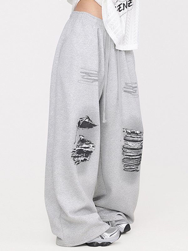 Street Offset – Jogginghose mit zerrissenem Muster-2
