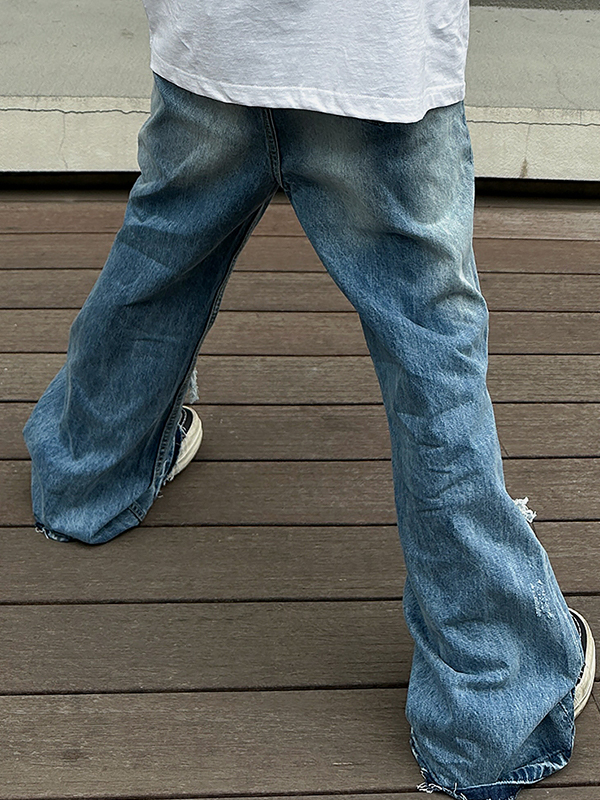 Lockere Jeans mit Whiskers-Muster für Herren-3