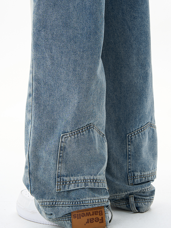 Lockere Vintage-Jeans für Herren im Washed-Look-2