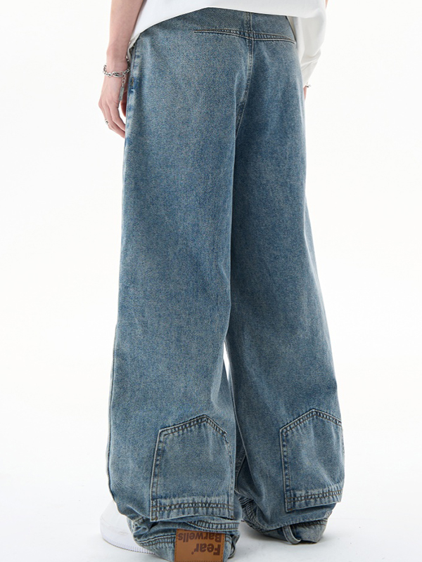 Lockere Vintage-Jeans für Herren im Washed-Look-1