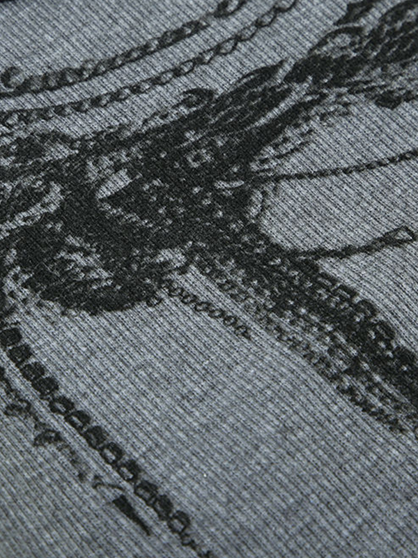 Langärmliges T-Shirt mit Ketten-Print-4