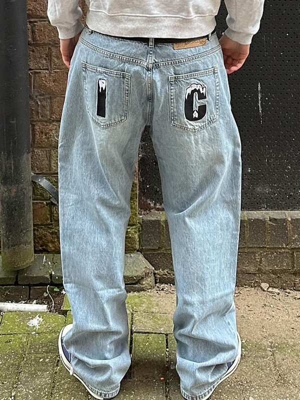 Lockere Jeans für Herren mit Animalprint-1