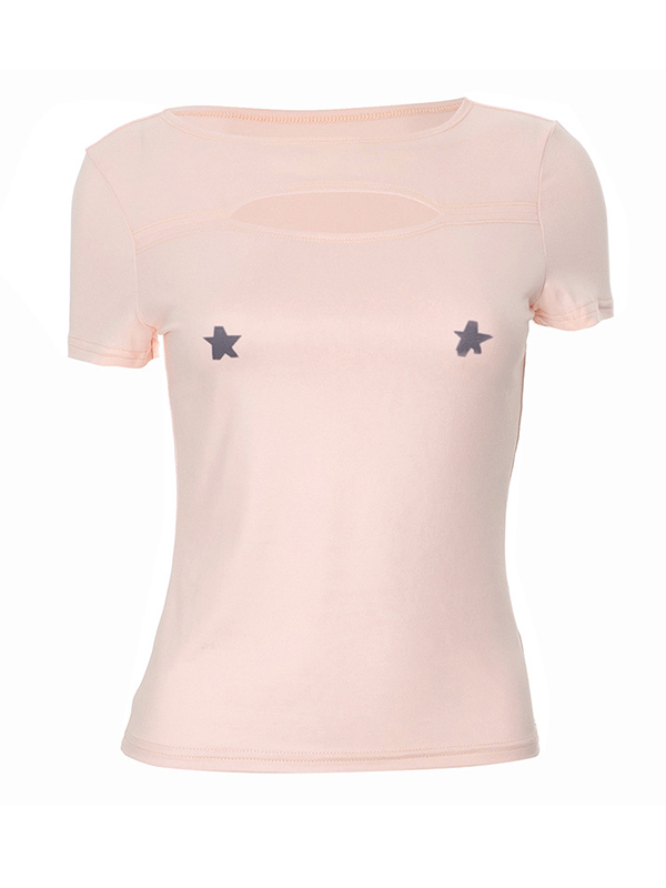 Kurzärmliges T-Shirt mit Sternen-Print-3