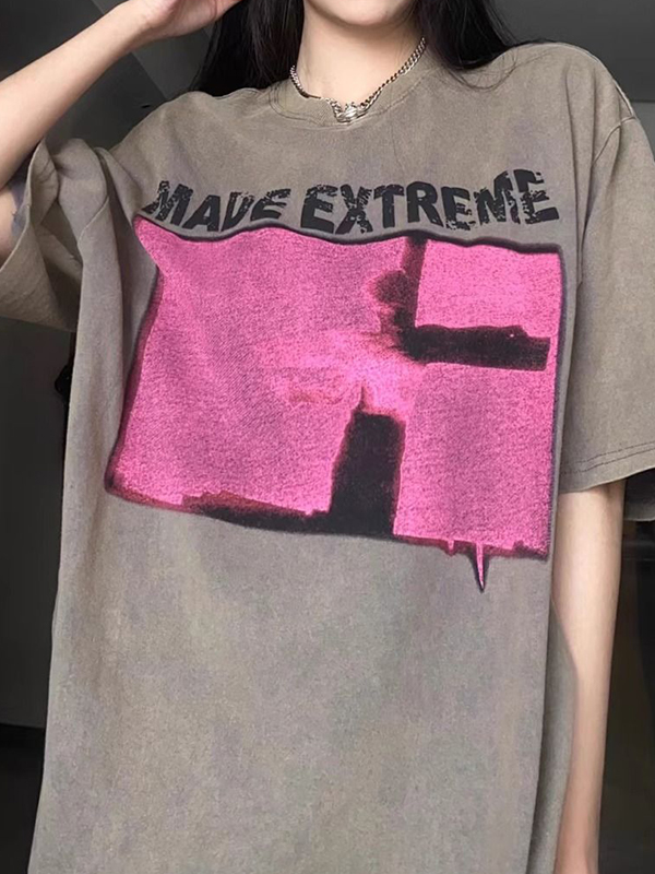Übergroßes Street-Kurzarm-T-Shirt-1