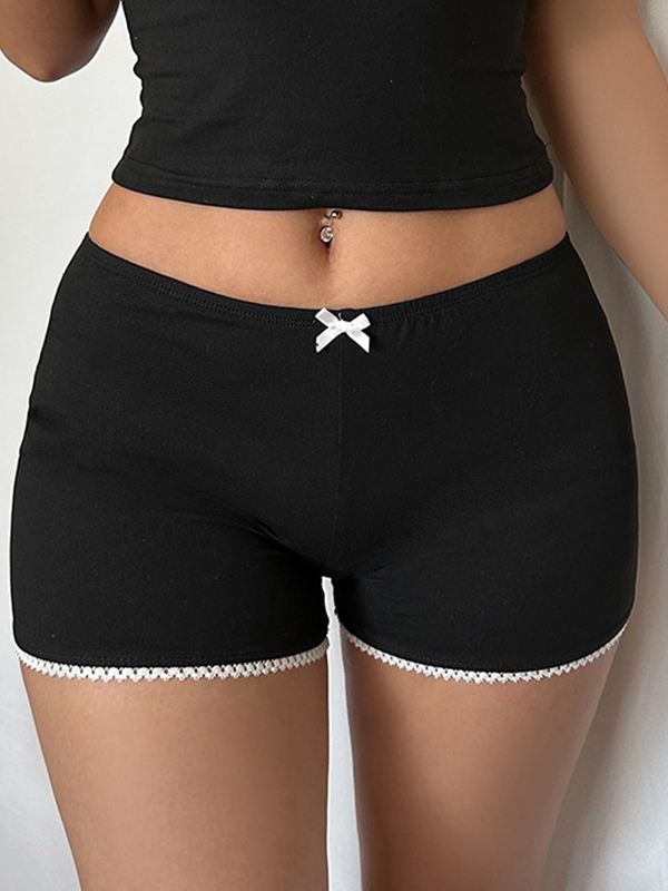 Schlichte Shorts aus Spitze-2