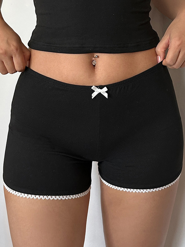 Schlichte Shorts aus Spitze-1