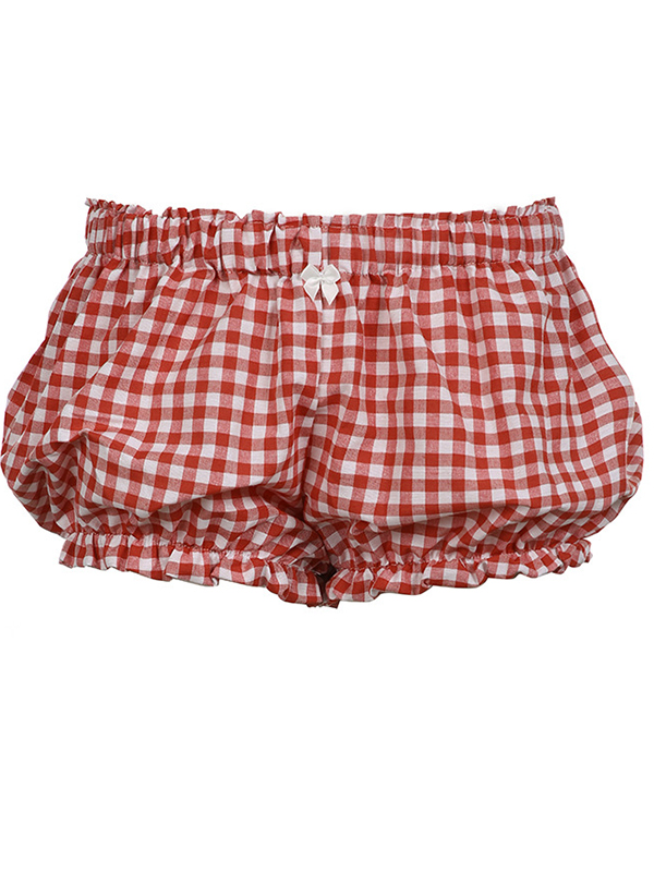 Shorts mit Fliege und Karo-Print-2