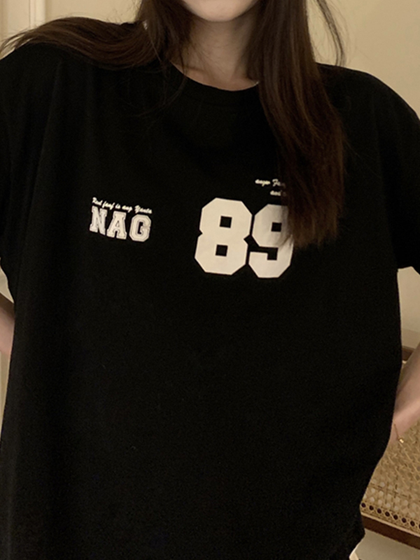 Übergroßes Kurzarm-T-Shirt mit Digitaldruck-1