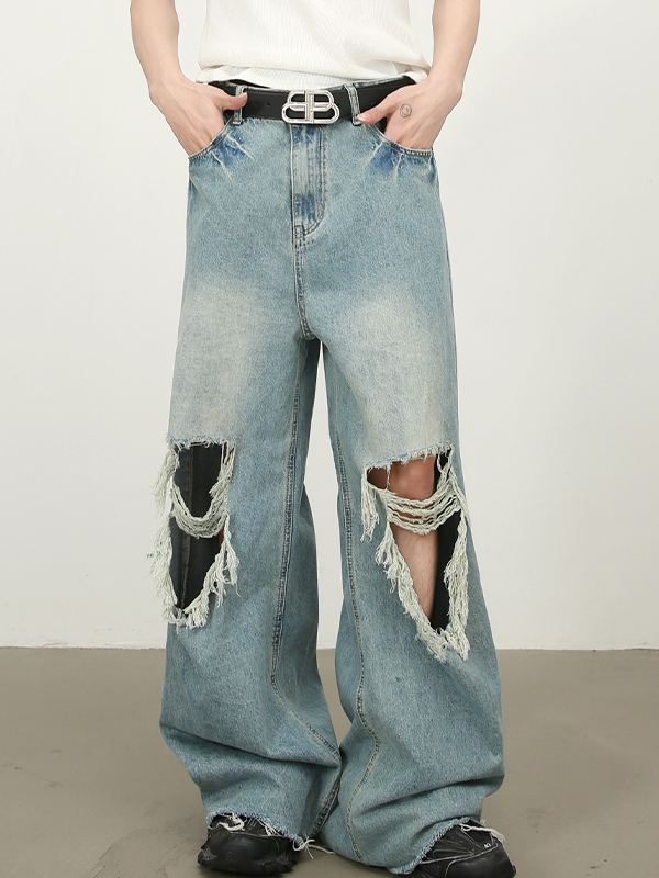 Herren Street Raglan Loose Jeans-3